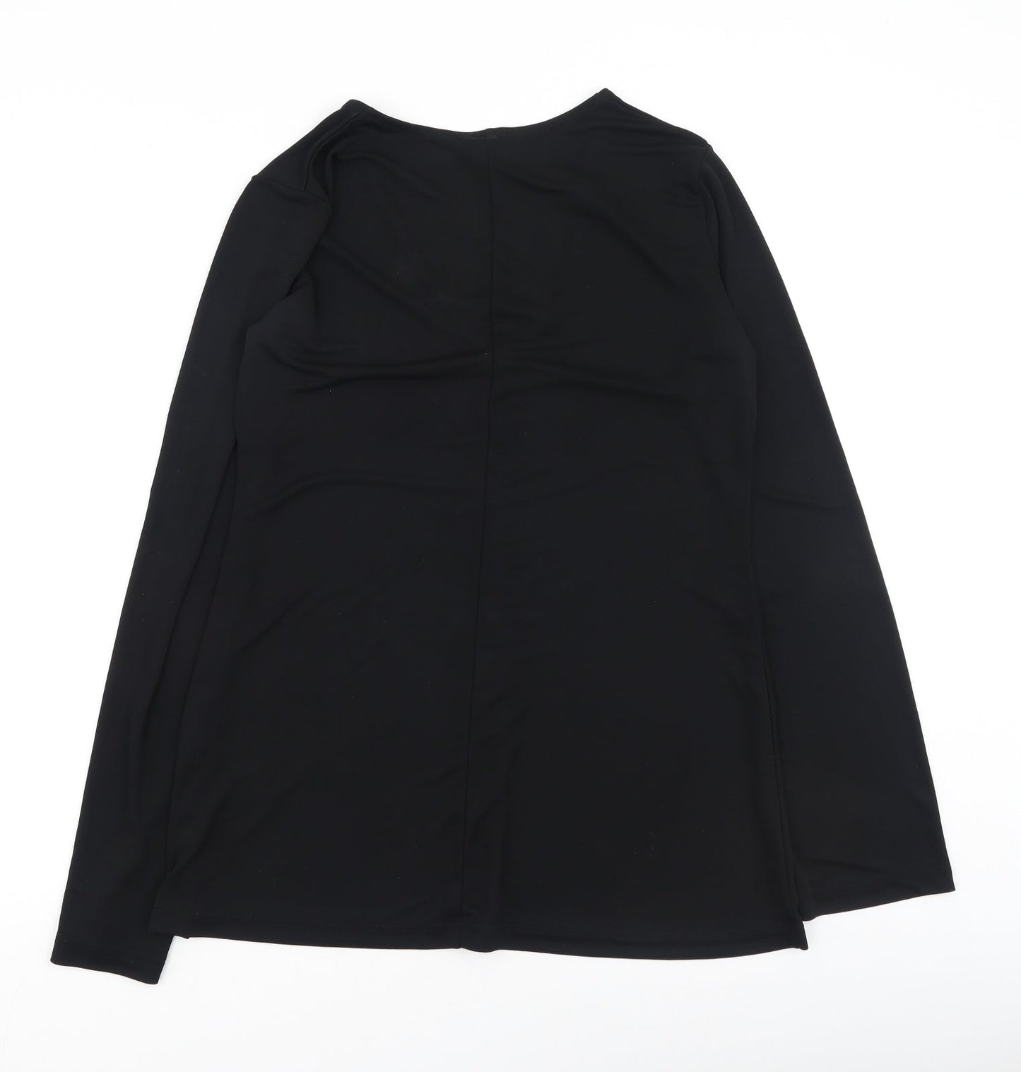 ASOS Womens Black  Polyester Basic Blouse Size 12 V-Neck