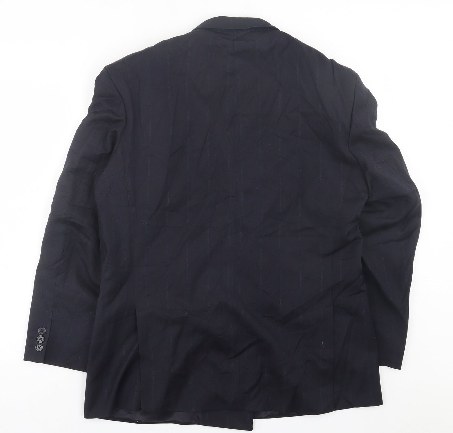Marks and Spencer Mens Blue  Wool Jacket Suit Jacket Size 40