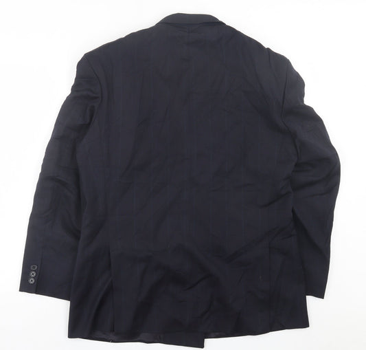 Marks and Spencer Mens Blue  Wool Jacket Suit Jacket Size 40