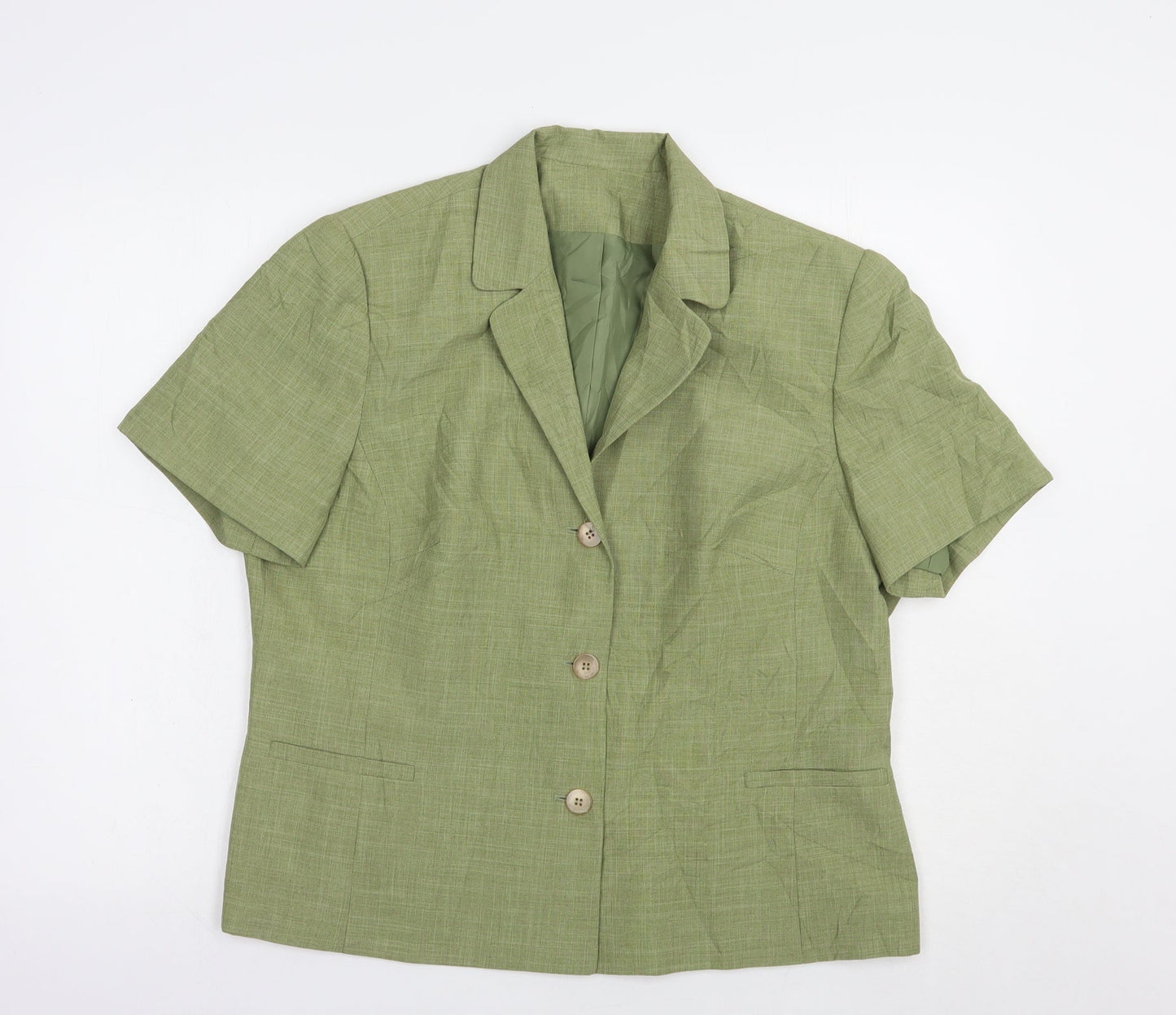 Debenhams Womens Green   Jacket Blazer Size 16  Button