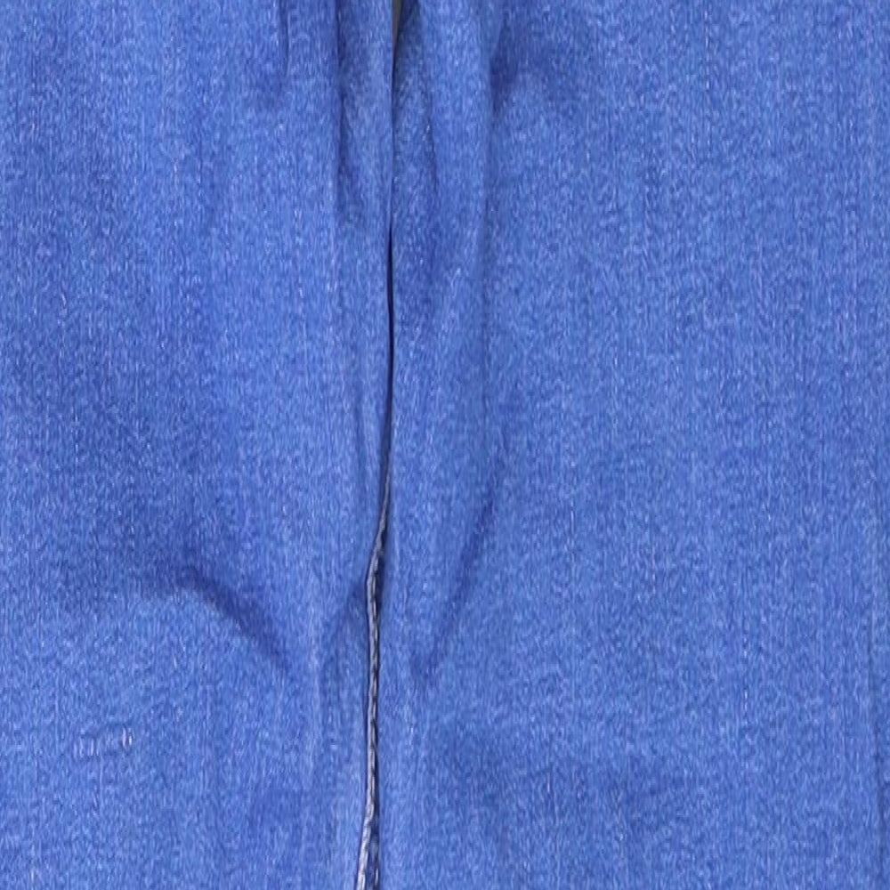 Stradivarius Womens Blue  Cotton Skinny Jeans Size 6 L26 in Slim Button