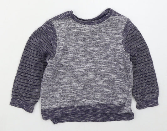 Nutmeg Boys Blue Striped Cotton Pullover Sweatshirt Size 2-3 Years  Pullover