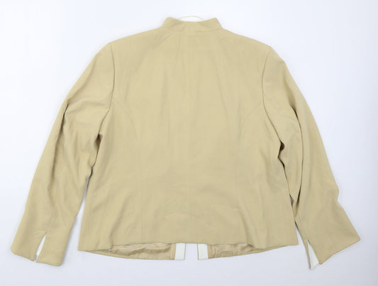Roman Womens Beige   Jacket  Size 22  Hook & Eye
