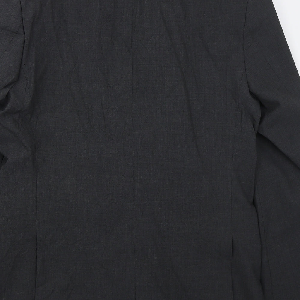 Marks and Spencer Mens Grey  Polyester Jacket Suit Jacket Size 40