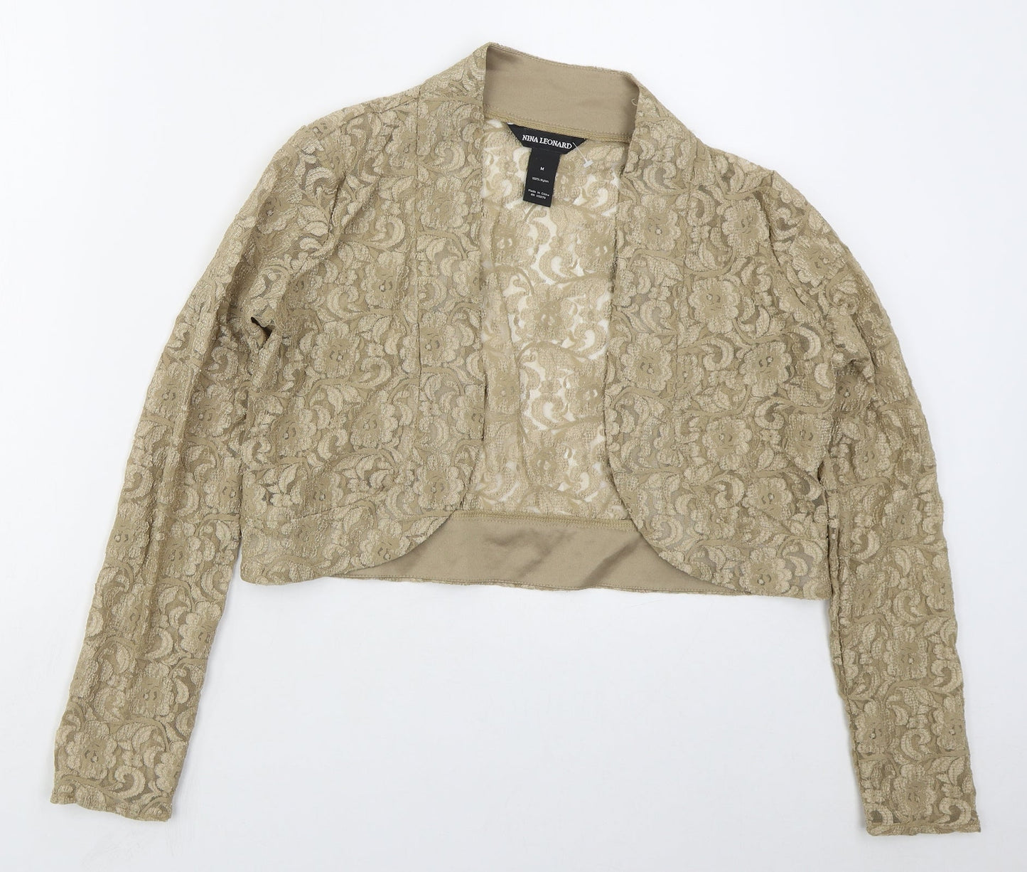 Nina Leonard Womens Beige   Jacket  Size M