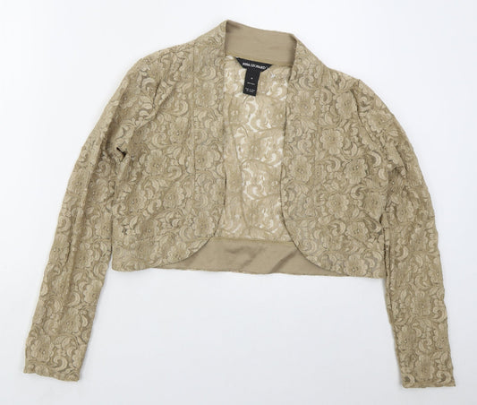 Nina Leonard Womens Beige   Jacket  Size M