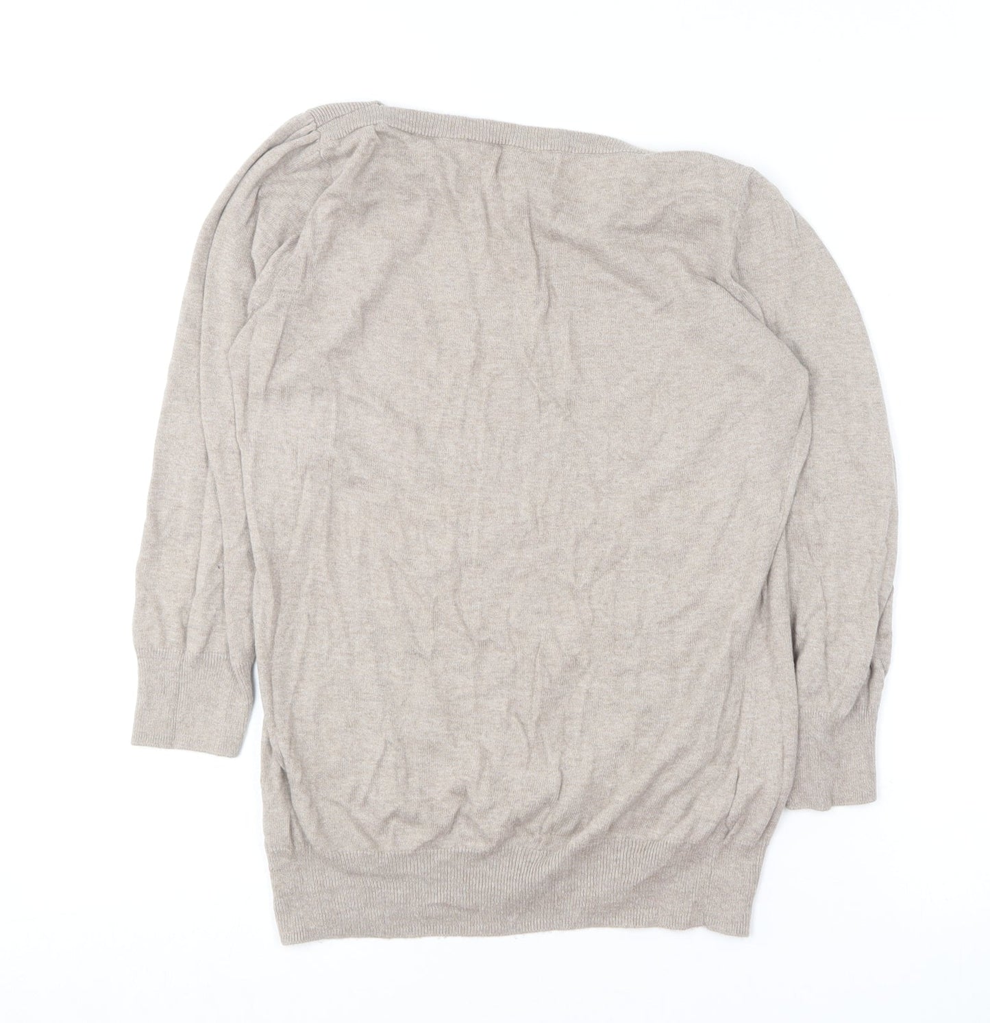 NEXT Womens Brown Round Neck  Cotton Pullover Jumper Size 8