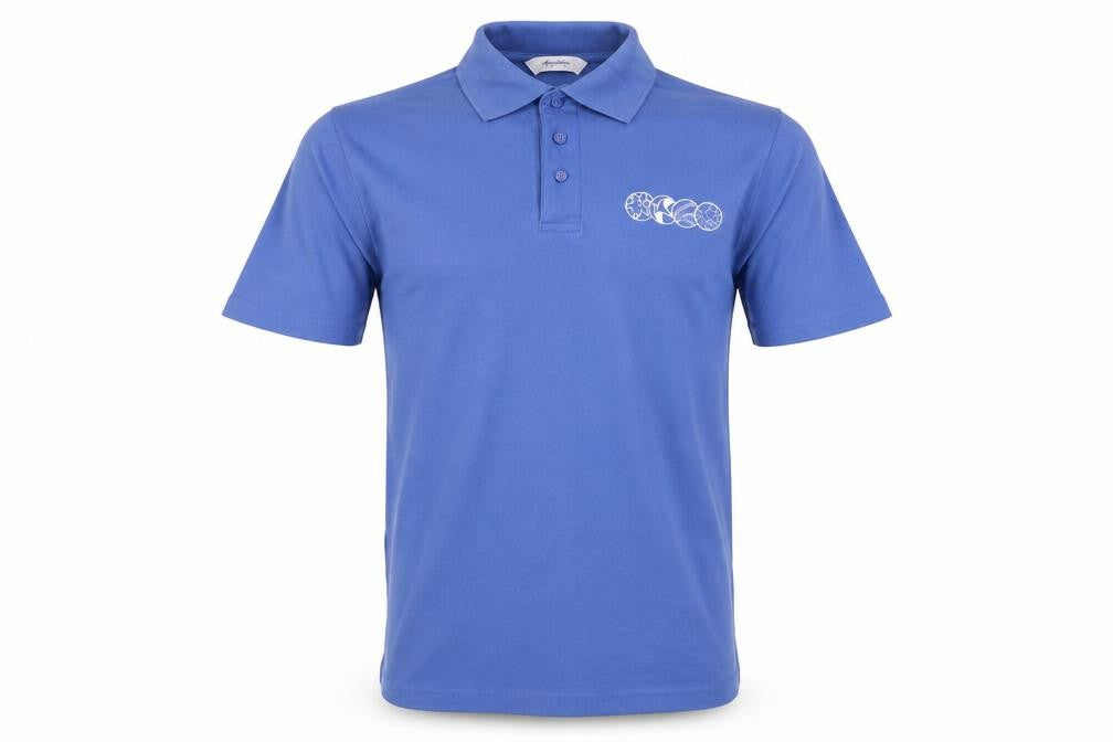 Alexandra Mens Blue  Polyester  Polo Size S Collared