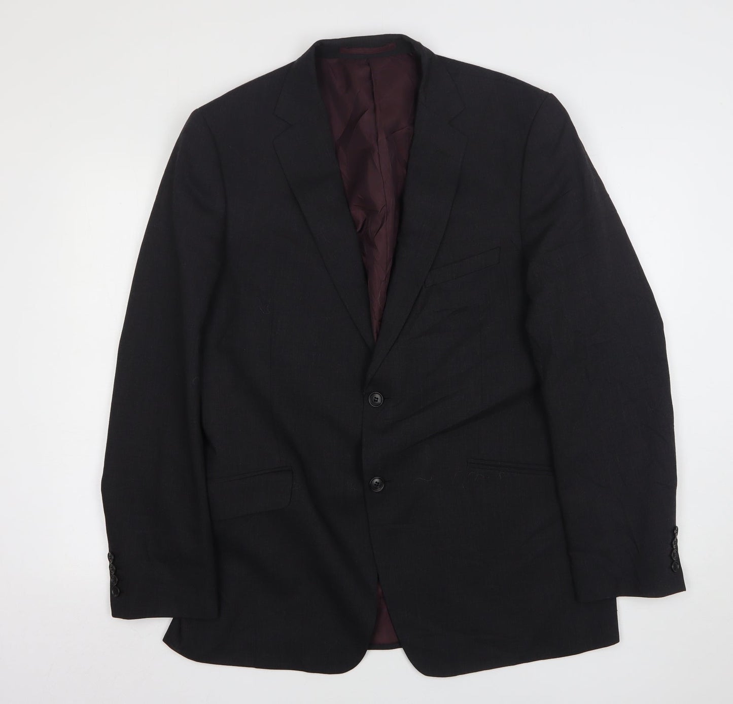 Marks and Spencer Mens Grey  Wool Jacket Suit Jacket Size 42