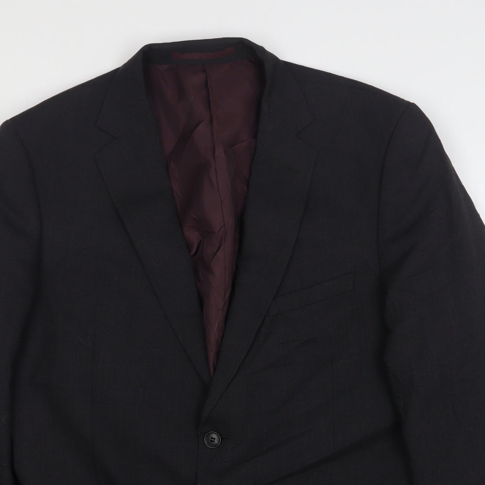 Marks and Spencer Mens Grey  Wool Jacket Suit Jacket Size 42