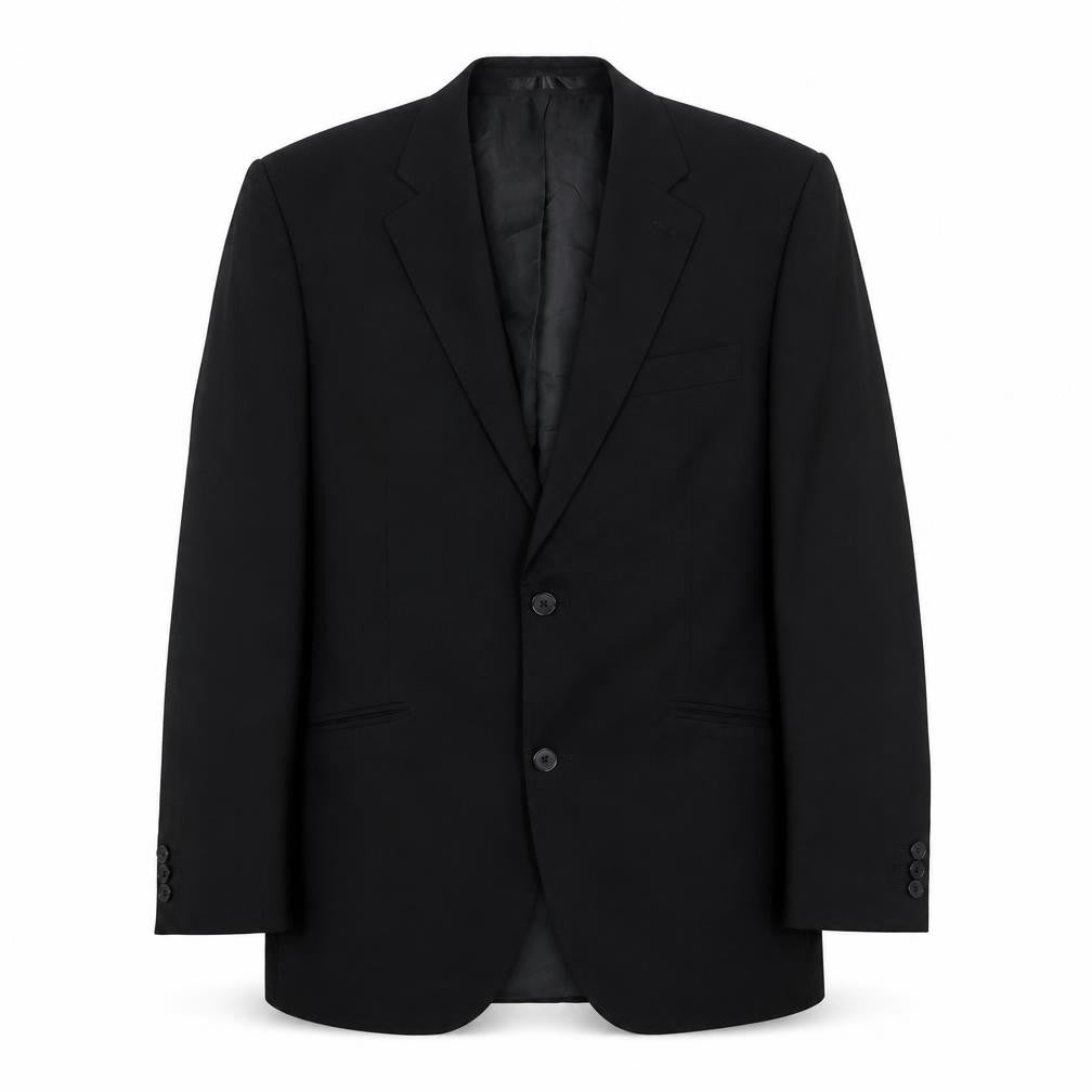 Tom English  Mens Black  Polyester Jacket Suit Jacket Size 38