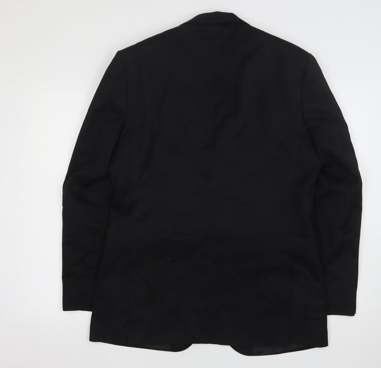 Tom English  Mens Black  Polyester Jacket Suit Jacket Size 38