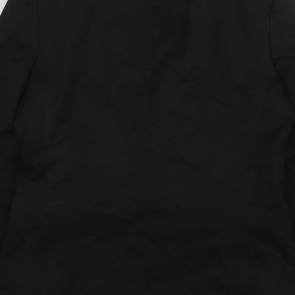 Tom English  Mens Black  Polyester Jacket Suit Jacket Size 38