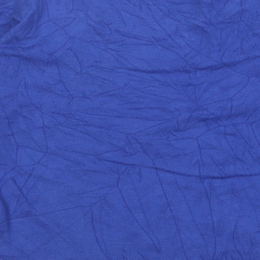 Marks and Spencer Womens Blue V-Neck  Viscose Pullover Jumper Size 8