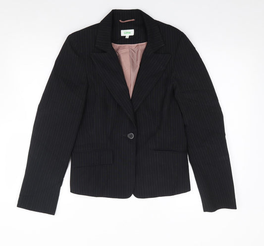 Lime Womens Black   Jacket Blazer Size 12  Button