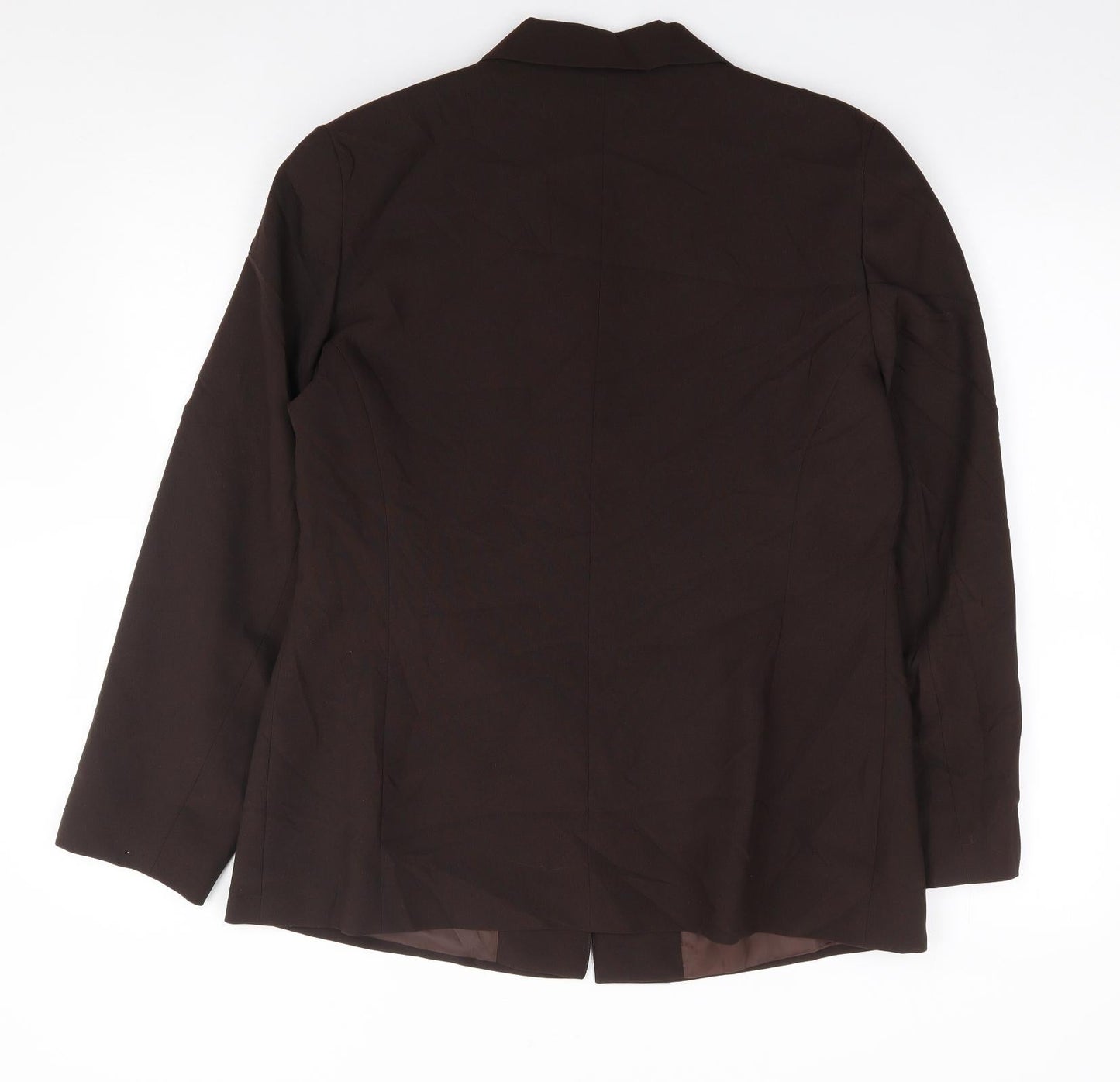 Preworn Womens Brown   Jacket Blazer Size 14  Button