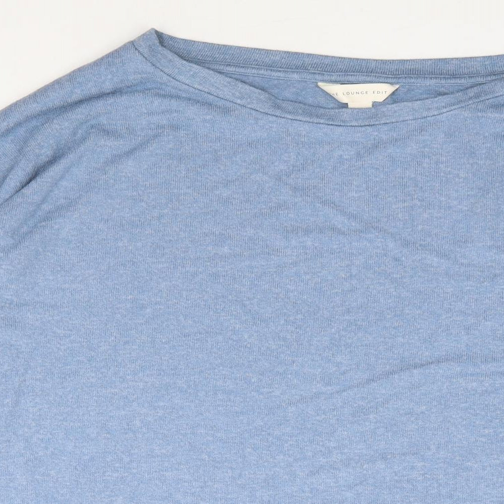 Marks and Spencer Womens Blue Round Neck  Viscose Pullover Jumper Size 16   - Lounge