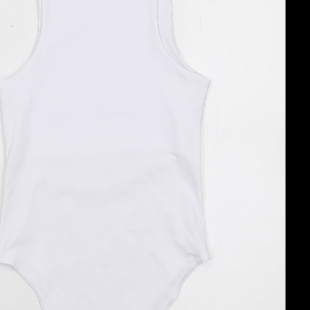 Quiz Womens Ivory  Polyester Bodysuit One-Piece Size 6  Snap