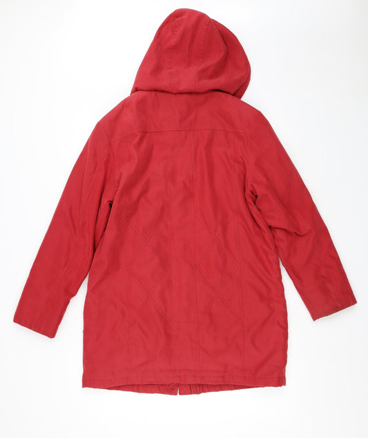ELEGAUZE Womens Red   Jacket Coat Size 10