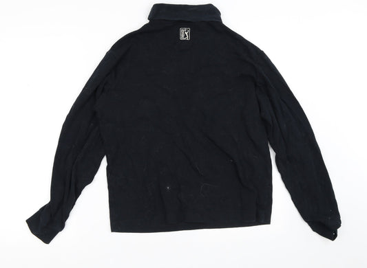 PGA TOUR Womens Black  100% Cotton Pullover Sweatshirt Size S