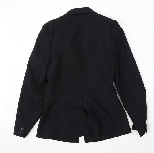 Warehouse Womens Black  Polyester Jacket Suit Size 8
