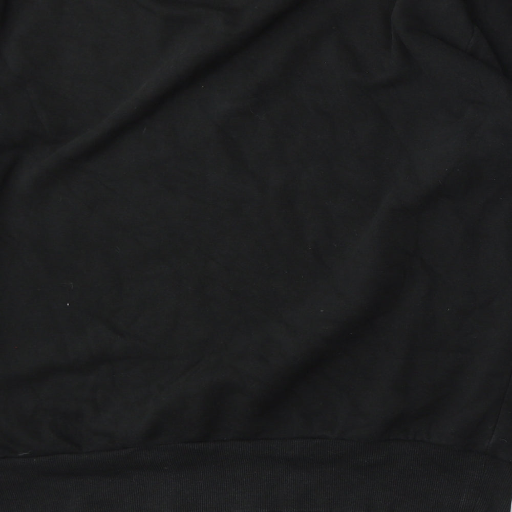 Brave Soul Mens Black  Cotton Pullover Sweatshirt Size XL