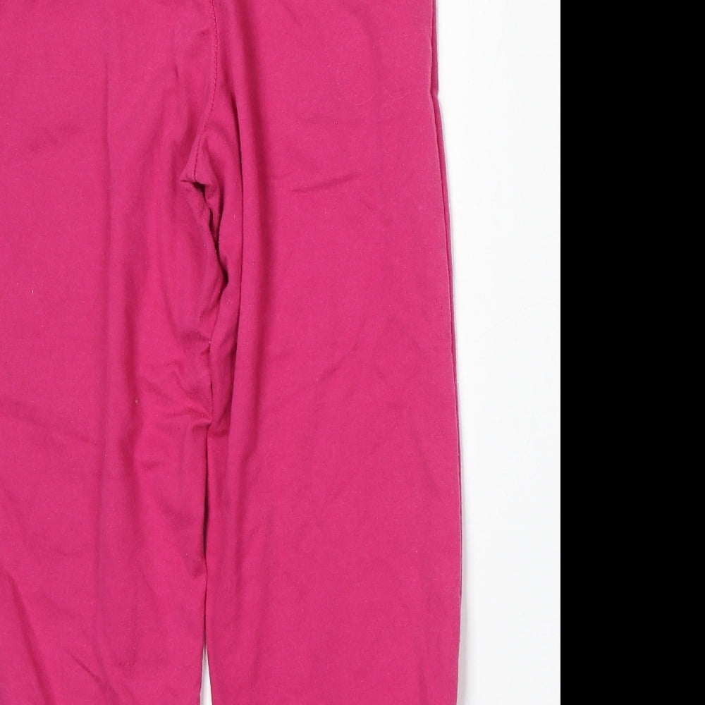 Denim & Co. Womens Pink  Polyester Jogger Trousers Size 8 L20 in Regular