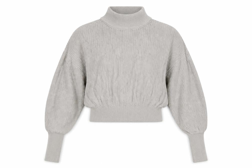Nakd Womens Grey Mock Neck  Acrylic Pullover Jumper Size S