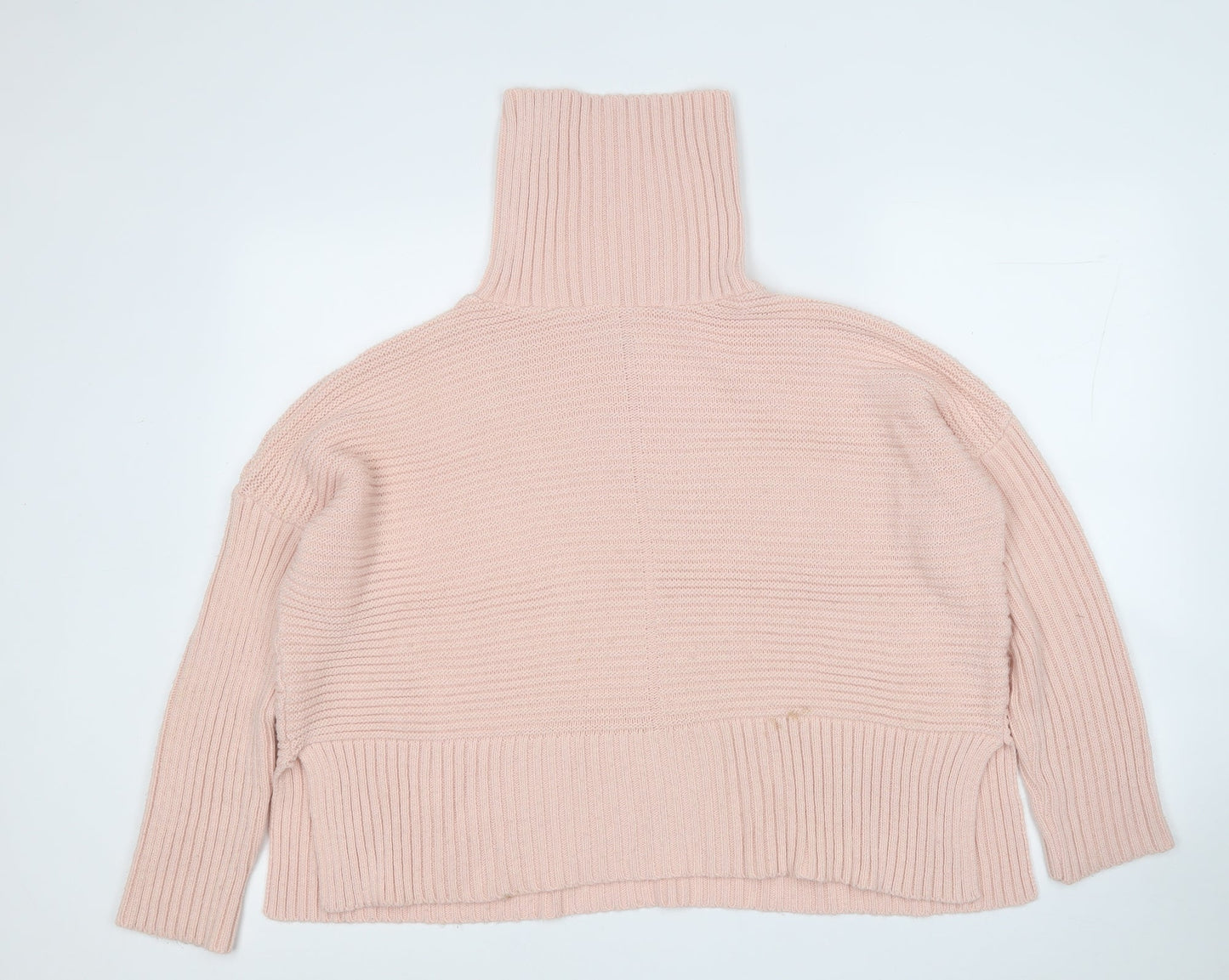 Miss Selfridge Womens Pink Roll Neck  Acrylic Pullover Jumper Size 10