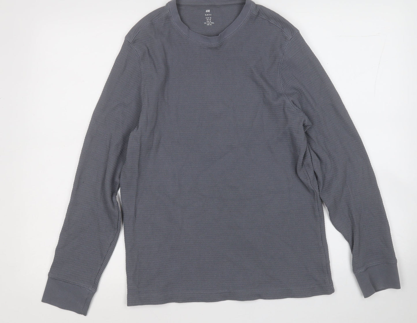 H&M Mens Grey  Cotton Pullover Sweatshirt Size M