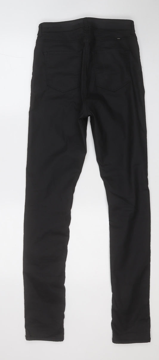 Mexx Womens Black  Cotton Jegging Trousers Size 28 L31 in Regular  - Pleather