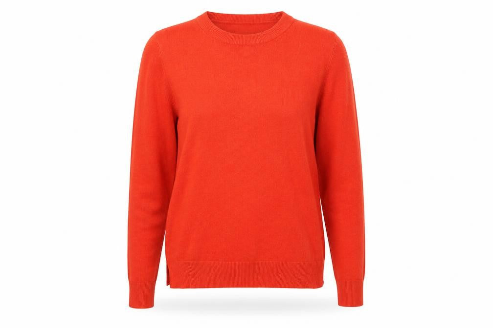 Marks and Spencer Womens Red Round Neck  Acrylic Pullover Jumper Size 8