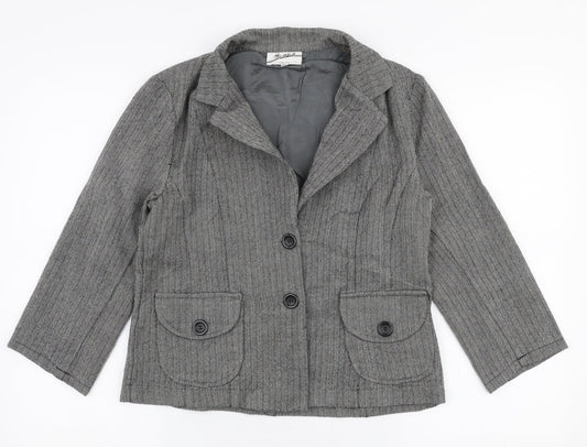 Seara Womens Grey   Jacket Blazer Size 8  Button