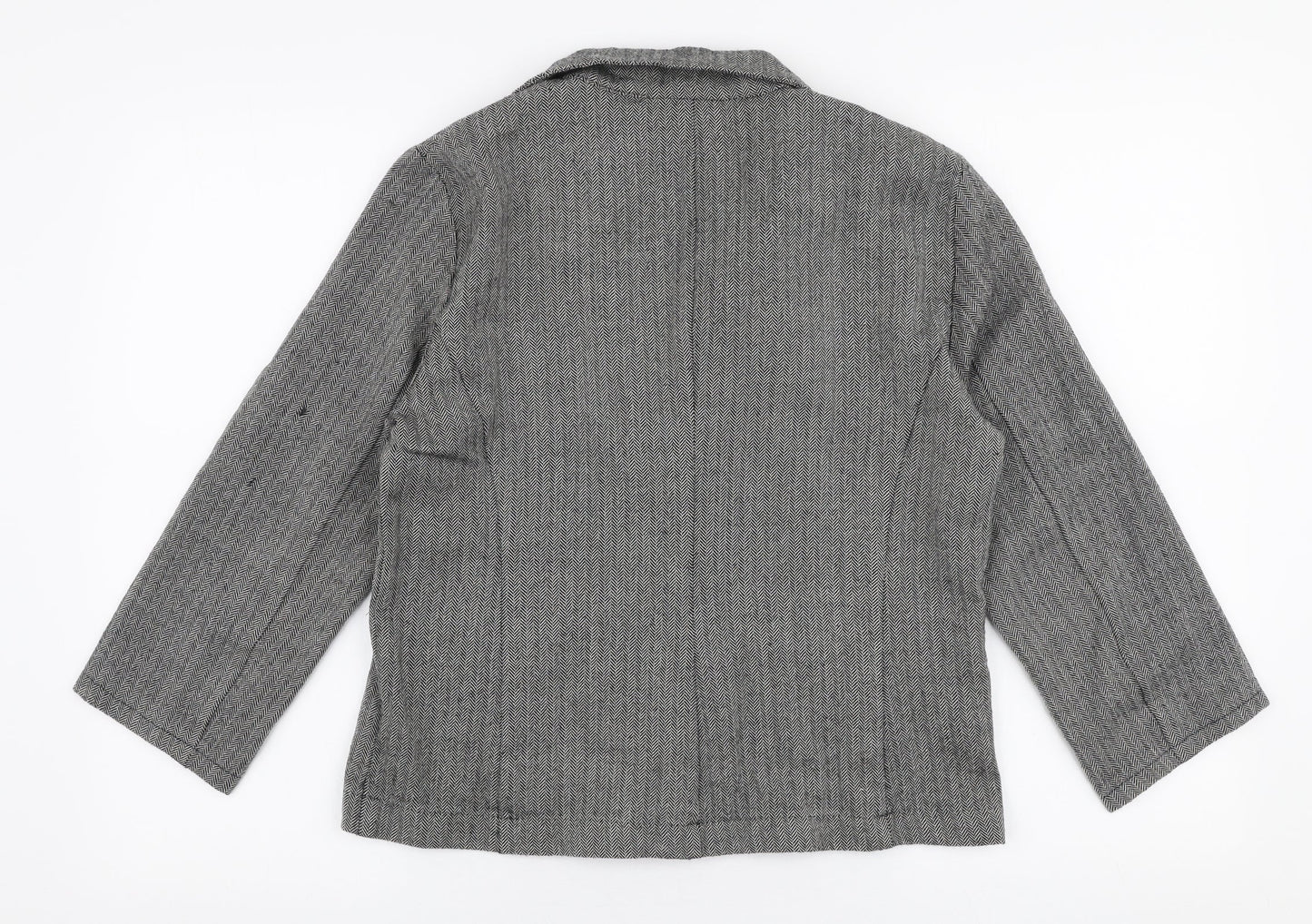 Seara Womens Grey   Jacket Blazer Size 8  Button