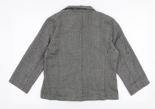 Seara Womens Grey   Jacket Blazer Size 8  Button
