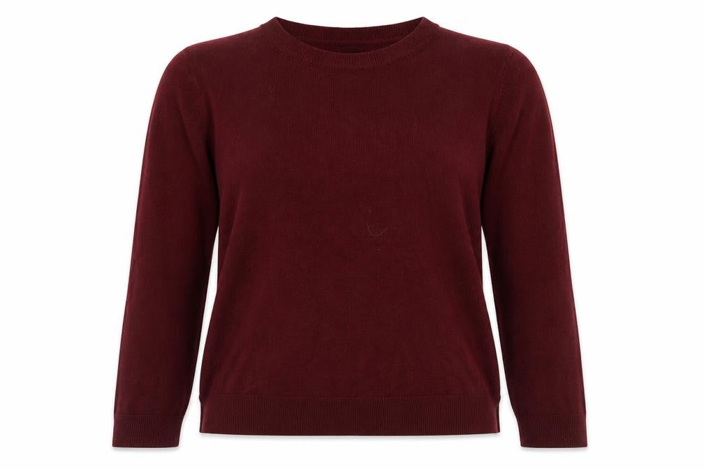 Marks and Spencer Womens Red Round Neck  Acrylic Pullover Jumper Size 14