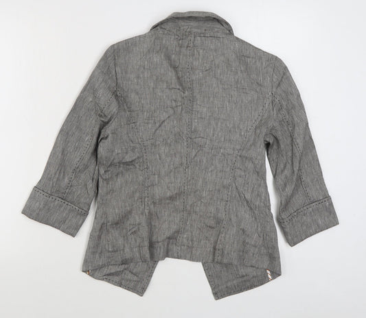 Per Una Womens Grey   Jacket Blazer Size 10  Button