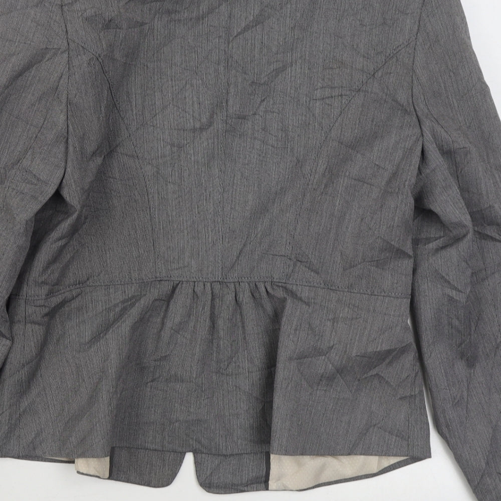 New Look Womens Grey   Jacket Blazer Size 12  Button