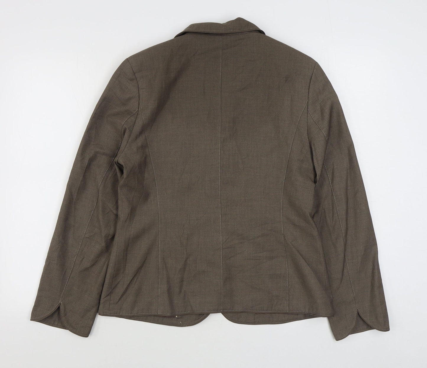 Gelco Womens Brown   Jacket Blazer Size 10  Button