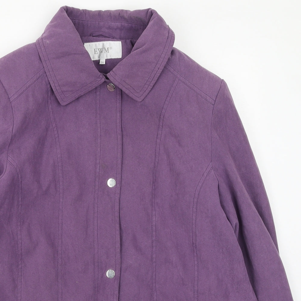 EWM  Womens Purple   Jacket Coatigan Size 14