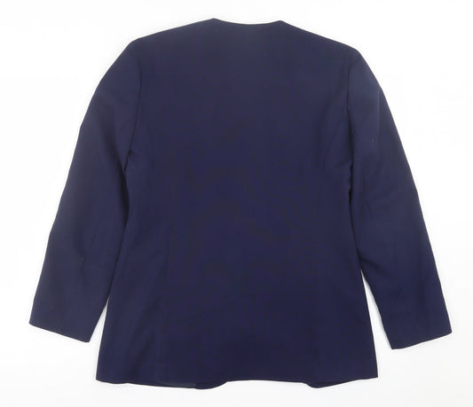 Simply French Womens Blue   Jacket Blazer Size 12  Button