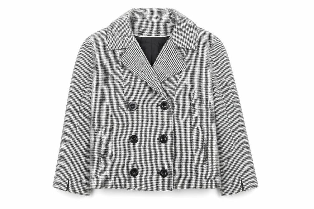 Next Womens White Herringbone  Jacket Blazer Size 10  Button