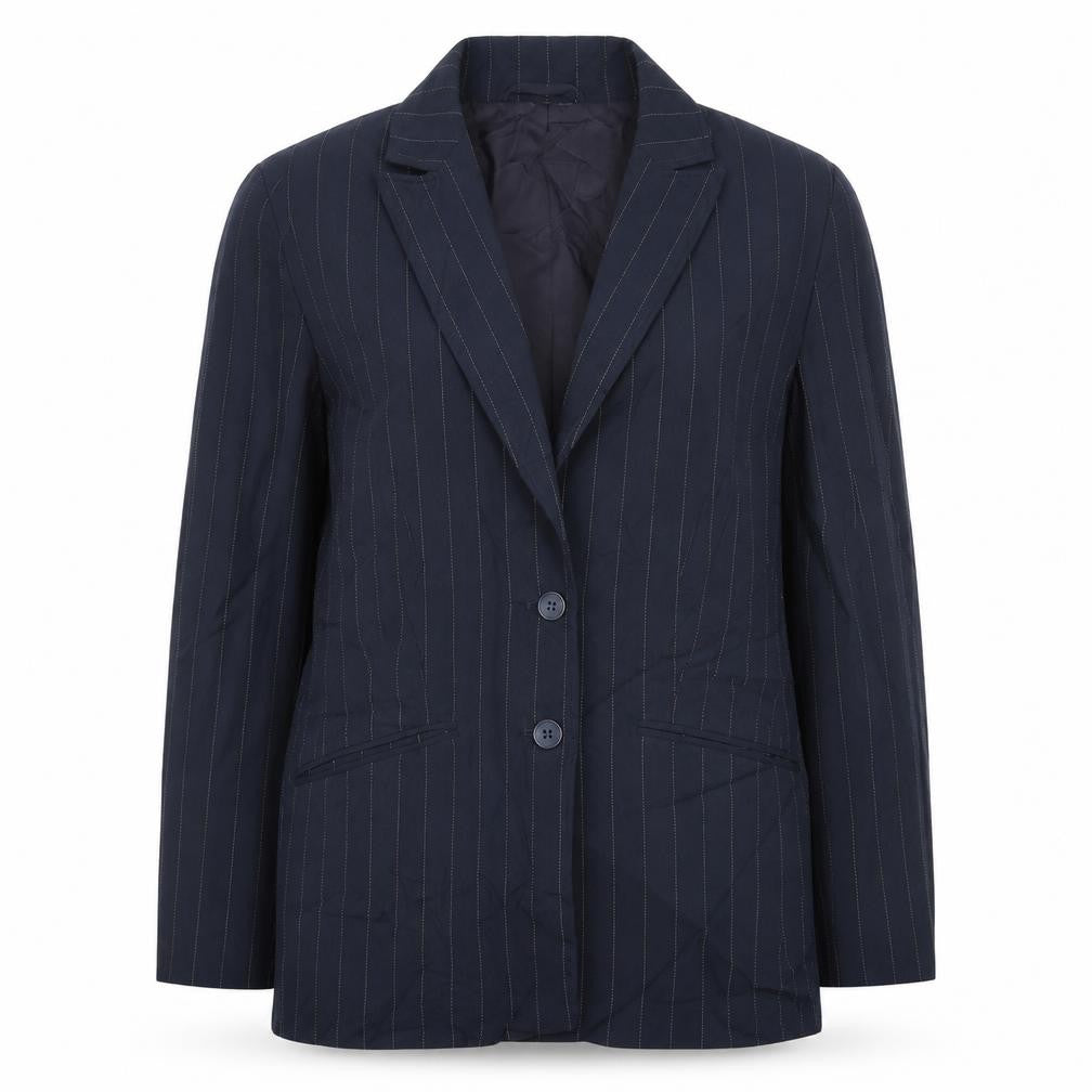 Autonomy Womens Blue Striped  Jacket Blazer Size 12  Button
