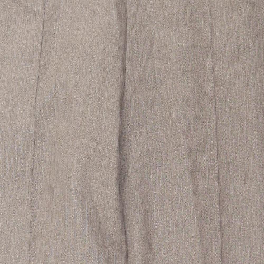 Marks and Spencer Womens Brown  Polyester Trousers  Size 18 L29 in Regular