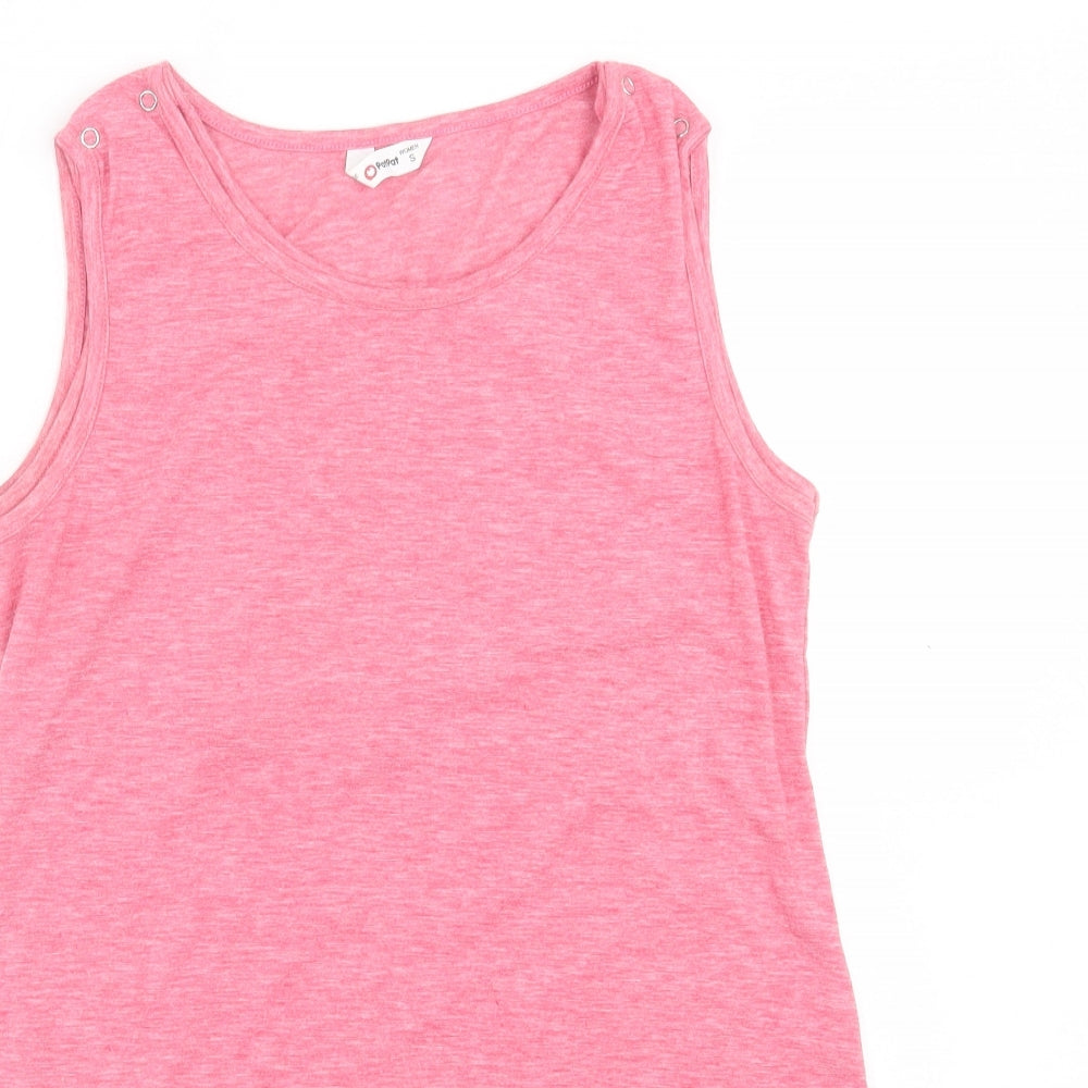 PatPat Womens Pink  Polyester Basic Tank Size S Scoop Neck