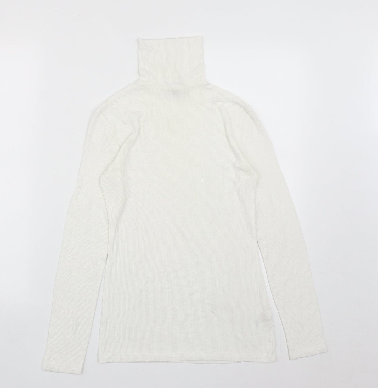Matalan Womens White High Neck  Viscose Pullover Jumper Size 10