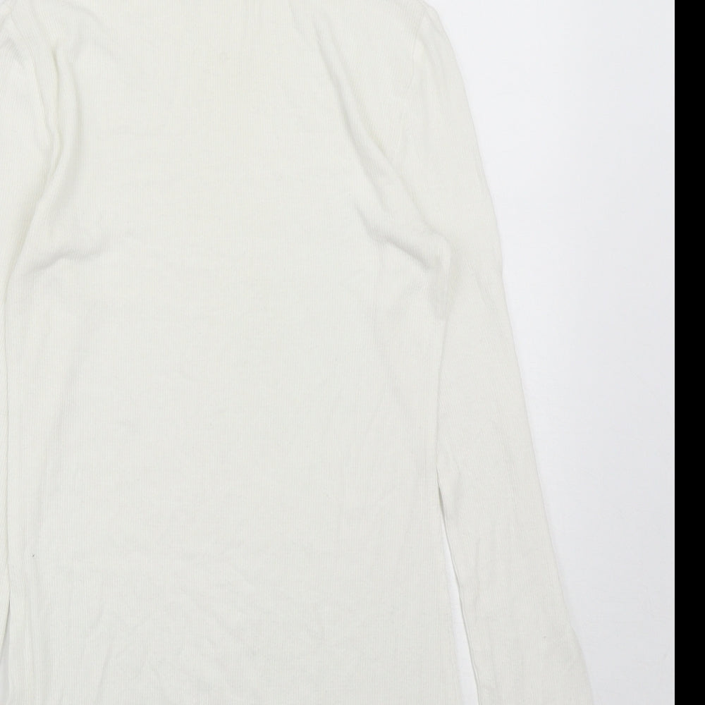 Matalan Womens White High Neck  Viscose Pullover Jumper Size 10
