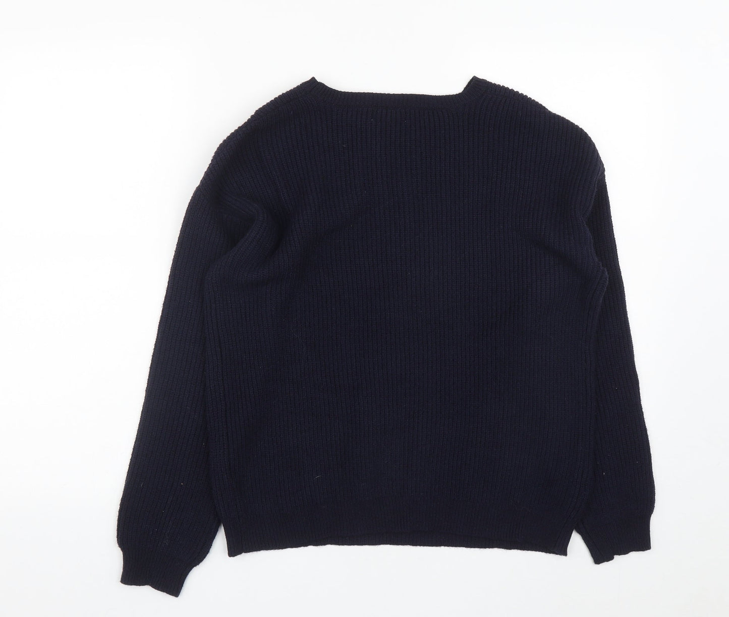 Matalan Womens Blue Round Neck  Polyester Pullover Jumper Size M