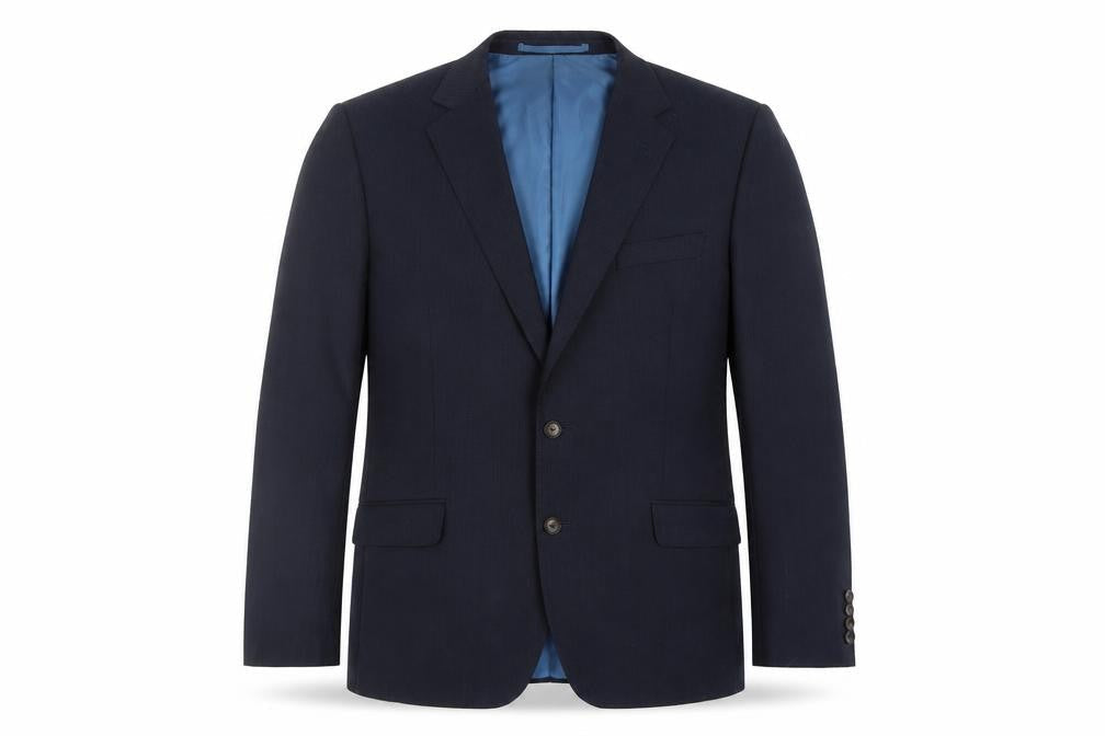 Marks and Spencer Mens Blue  Polyester Jacket Suit Jacket Size 44