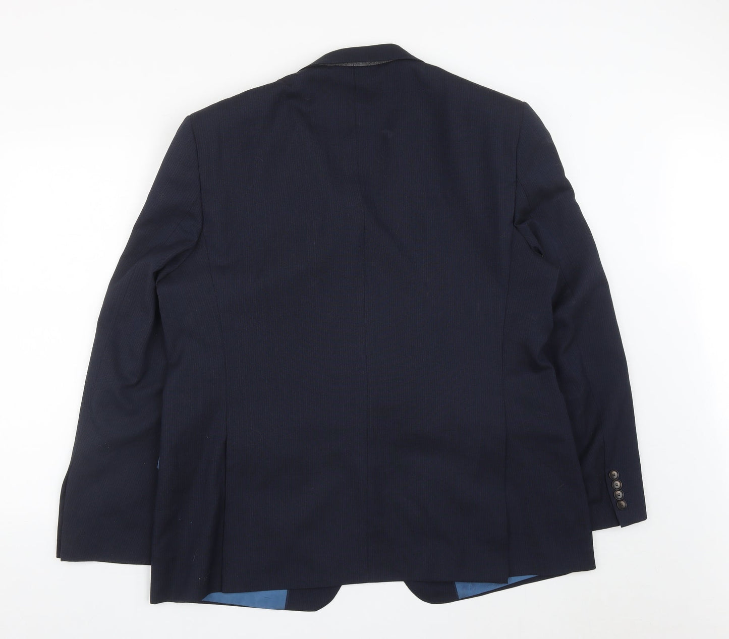 Marks and Spencer Mens Blue  Polyester Jacket Suit Jacket Size 44